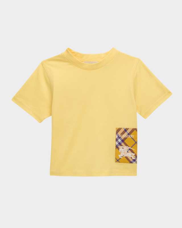 Kid's Cedar EKD Label Short-Sleeve Cotton T-Shirt, Size 6M-